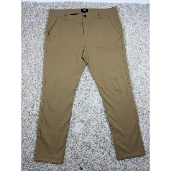 PAIGE Other - PAIGE Mens Dress Pants Size 38 Khaki Stretch Flat Front Casual Chino